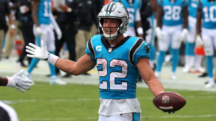Christian McCaffrey with the Panthers