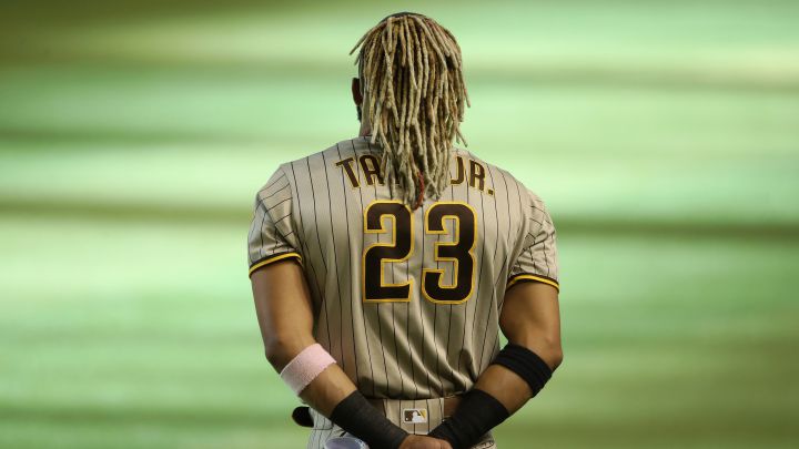 Fernando Tatis Jr. en un partido de los Padres.
