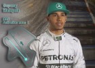 Lewis Hamilton lo da todo en el simulador de Fórmula 1