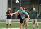Cristiano Ronaldo sigue su recuperación y ya toca balón