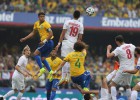 Fred apaga los murmullos en Brasil con su gol a Serbia