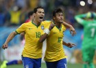 Neymar y el árbitro guían a Brasil a una victoria con dudas
