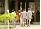 Mata recibió a unos amigos en el hotel antes del partido