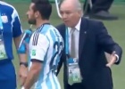 Lavezzi tiró agua a Sabella mientras le daba instrucciones