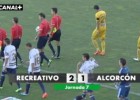 El Recreativo se impone al Alcorcón a balón parado