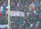 Pancarta del Frente Atlético en la presentación de Torres