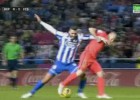 El Depor reclamó un penalti de Mascherano a Medunjanin