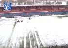 El Osasuna-Zaragoza aplazado por la nieve que cubría El Sadar