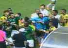 Partido en Colombia terminó en batalla campal