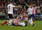 El Atleti y el Valencia chocan y parecen no querer la Liga