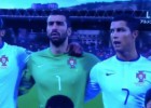 Cristiano se toma muy en serio el himno: así regañó al resto