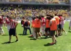 Celebración del Bilbao Athletic en el Ramón de Carranza