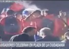 Gary Medel se burla de los uruguayos en la celebración