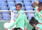 El movimiento más sensual de Cristiano en un entrenamiento