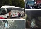 Otros 10 bochornosos ataques a autobuses del equipo rival