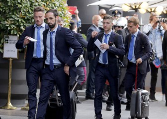 El Atleti ya está en Milán, una multitud le recibió en el hotel