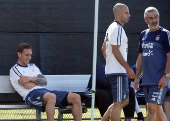 Biglia trabajó al margen en el entrenamiento de Argentina
