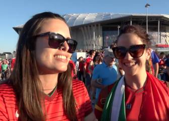 Los fans portugueses, con Cristiano: 