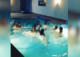 La familia de Cristiano celebró la victoria con un chapuzón