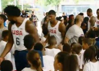 El 'Team USA' de basquetbol se presentó en una escuela