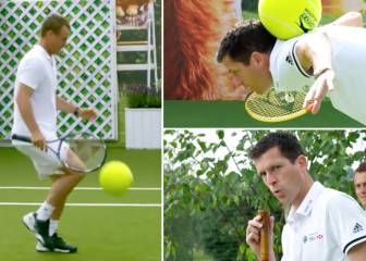 Freestyling stars at Wimbledon: with and without a racket