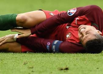 Las fotografías de la lesión de Cristiano en la final de la Euro