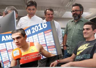 Bruno Hortelano volvió a ver su reacción al conseguir el oro