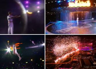 The last eight lightings of the Olympic torch