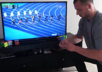 Rubik's cube vs Bolt's 100m