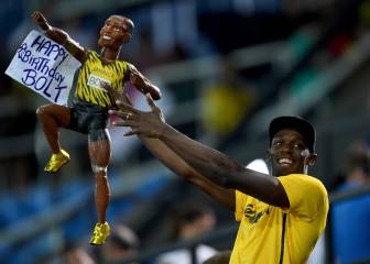 Bolt's nine Olympic golds... in less than three minutes