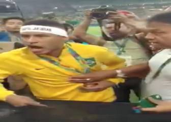 Furious Neymar goes berserk with fans on Brazil's victory lap