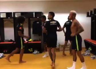¡El baile de Neymar y Marcelo que causa furor en Brasil!