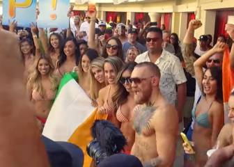 La loca 'pool party' de Conor McGregor tras ganar UFC 202