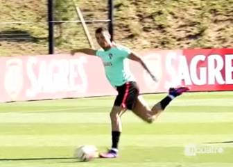 ¿Otro Cristiano en Portugal?: golazo de rabona en la sesión