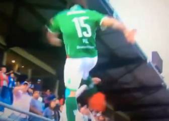 La vergonzosa patada de un jugador a un aficionado rival