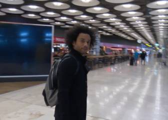 Marcelo volvió a Madrid con ganas del derbi del sábado