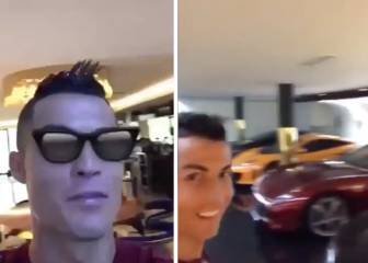 Cristiano calienta para El Clásico ... ¡con su flota de carrazos!