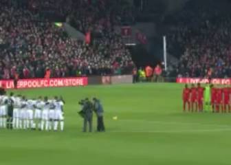 Anfield holds moving minute's silence for air tragedy victims