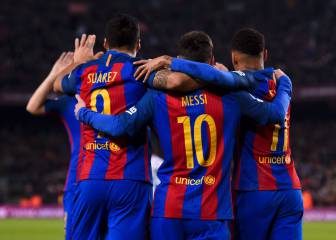 Messi, Suárez y Neymar bailan al Espanyol con fútbol de fantasía