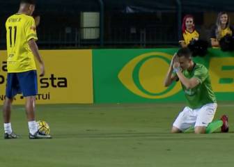 Neymar ignores defender's plea in Chape charity game