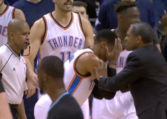 Westbrook, balonazo a un árbitro y técnica: 