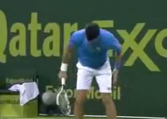 Djokovic mostró así su frustración: pobre raqueta