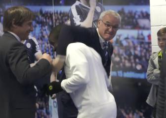 ¡Pero qué fenómeno es Ranieri! Llave de judo a Kante al verle