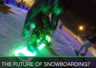 Snowboarding in the dark