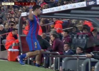 El terrible enfado de Luis Suárez tras las expulsión