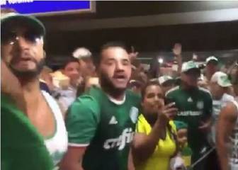 A una sola voz, hinchas de Palmeiras reciben a Borja