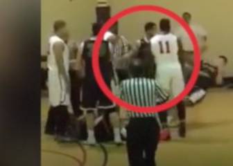 Salvaje pelea en un partido de baloncesto en Estados Unidos