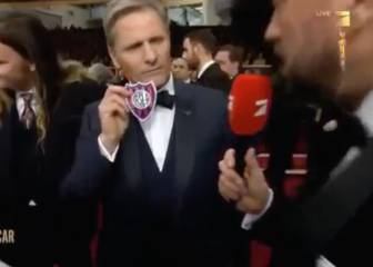 ¡Viggo Mortensen luce el escudo de San Lorenzo en los Óscar!