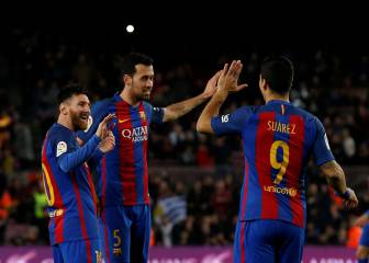 El Barça se da un atracón de goles ante un débil Sporting