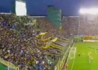 Pánico en el Banfield-Boca: increíble avalancha tras un gol